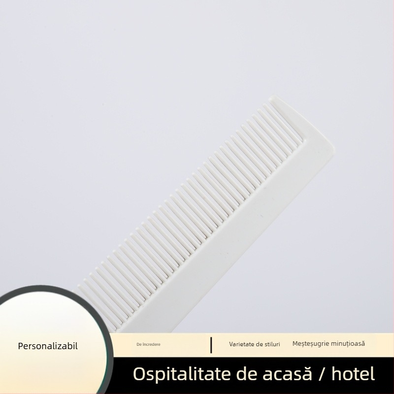 Pieptene de unică folosință, în formă de banană, pentru călătorii, cu imprimare de logo și personalizare disponibilă; grosime standard
