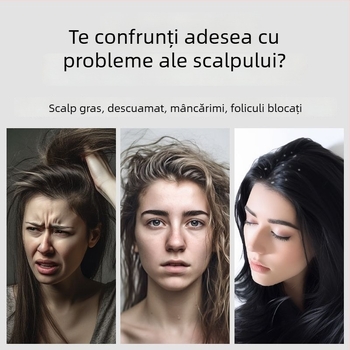 Pieptene de masaj pentru scalp, cu energie nouă pentru eliminarea sebumului