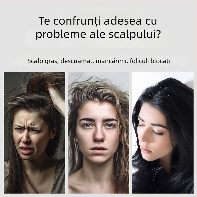 Pieptene de masaj pentru scalp, cu energie nouă pentru eliminarea sebumului