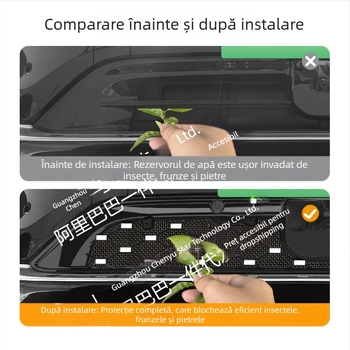 Bandă decorativă pentru plasa centrală a grilei frontale pentru ZhiJi LS9, cu plasă anti-insecte sudată integrată