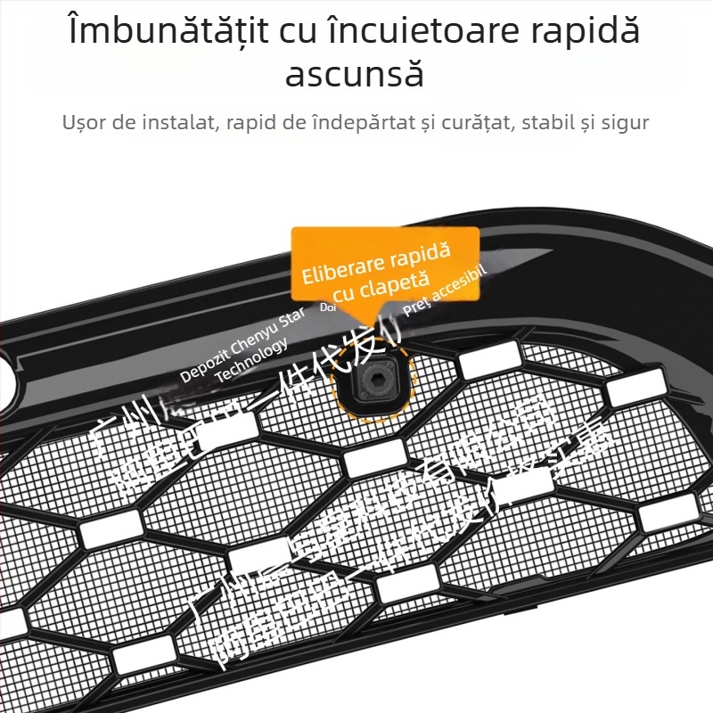 Bandă decorativă pentru plasa centrală a grilei frontale pentru ZhiJi LS9, cu plasă anti-insecte sudată integrată