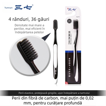 Periuță de dinți de unică folosință, SQ109, pentru adulți, cu peri moi, de la Pseudo-ginseng, 300 de bucăți pe card