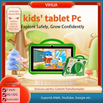 Tabletă pentru copii cu Android, procesor octa-core 1,6 GHz, 128 GB stocare, 4G, GPS