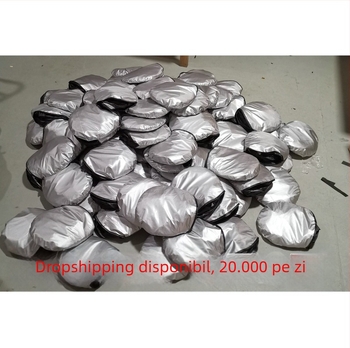 Umbră de mașină cu țesătură argintată, montaj telescopic, model universal, stil simplu