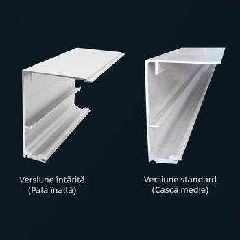 Șină de ușă glisantă cu senzor automat – aliaj de aluminiu, model 125, finisaj oxidat, marca Epley, stil modern minimalist