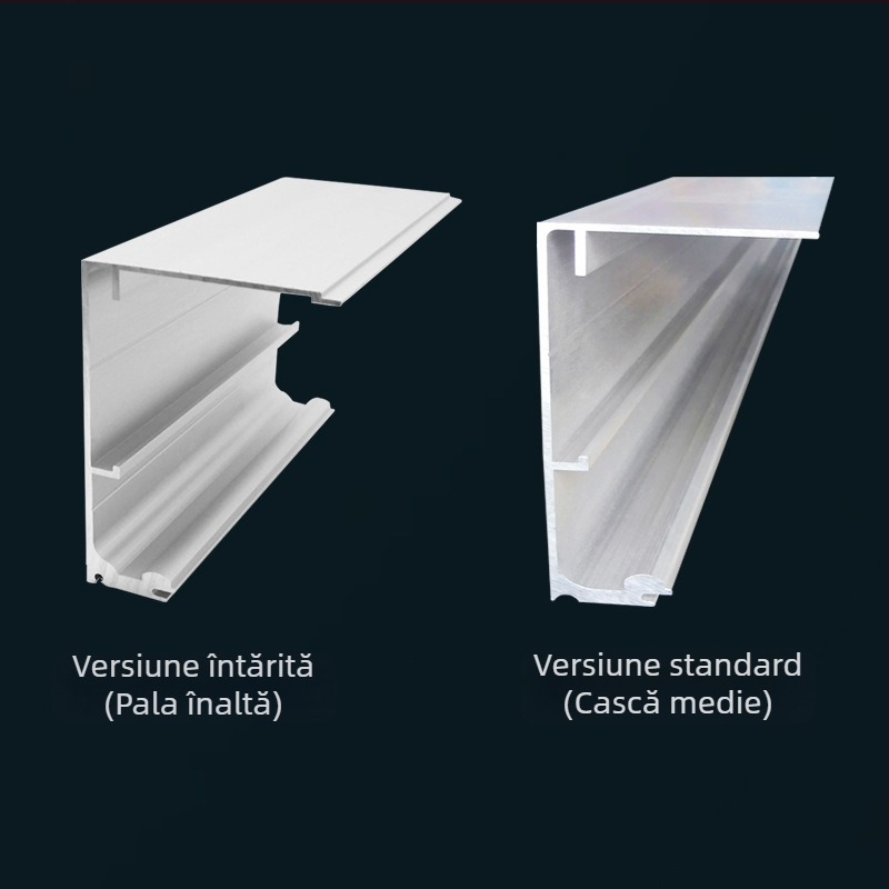 Șină de ușă glisantă cu senzor automat – aliaj de aluminiu, model 125, finisaj oxidat, marca Epley, stil modern minimalist