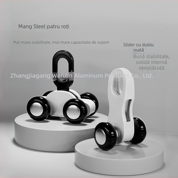 Șină pentru perdele din aliaj de aluminiu – în formă de V, ultra-subțire, cutie silențioasă, Wenxin WX250313, stil modern simplu, montaj pe partea de sus sau lateral