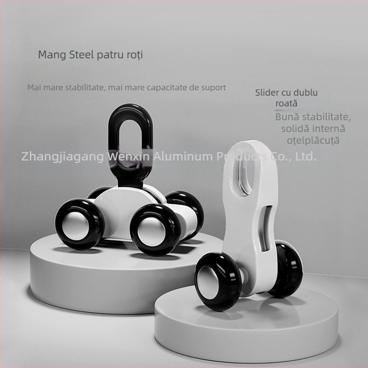 Șină pentru perdele din aliaj de aluminiu – în formă de V, ultra-subțire, cutie silențioasă, Wenxin WX250313, stil modern simplu, montaj pe partea de sus sau lateral