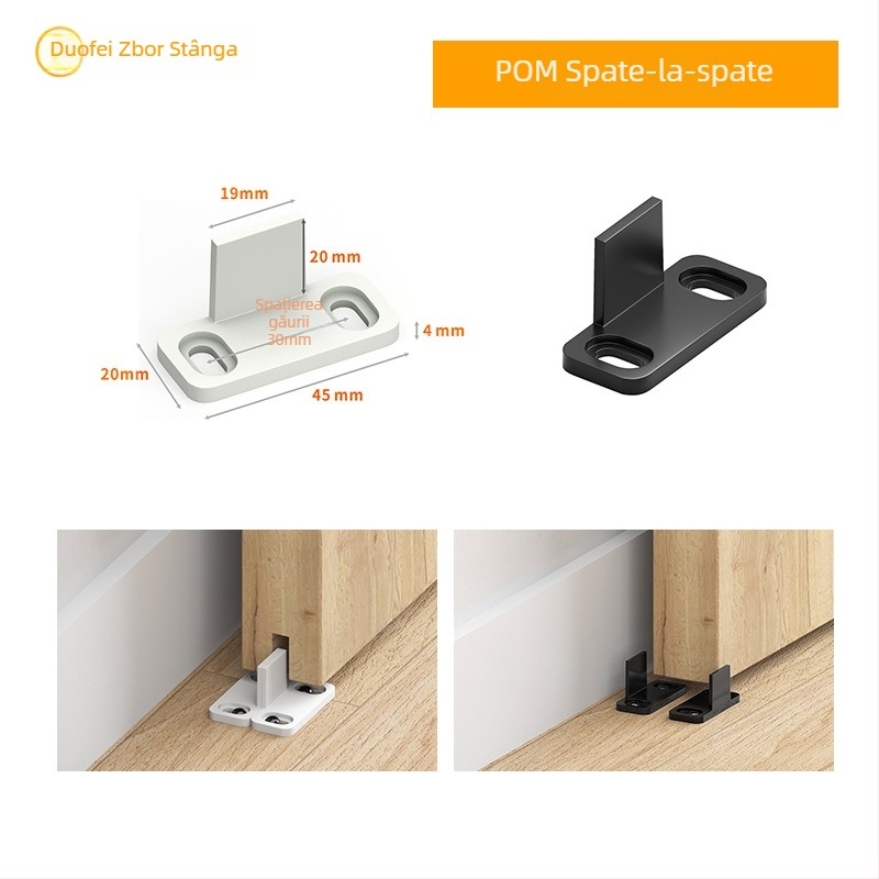 Zuo Fei POM Pendulum Stop pentru șină de hambar — Material POM, Model POM Pendulum Stop, Etichetă privată licențiată, Fără personalizare