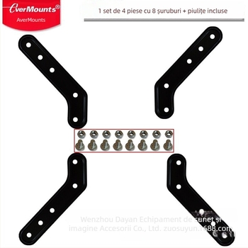 Hongyan Braț extensibil pentru televizor – montaj pe perete, construcție din fier, poate susține peste 15 kg, control mecanic