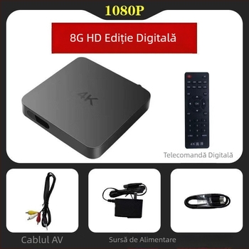 Set-top box pentru TV cu 5G dual-band, Android, ieșire HDMI 1080p, 1GB RAM, stocare 8GB