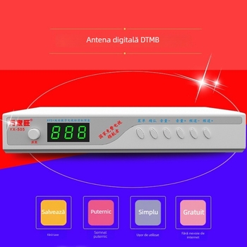 Wanjiawang YX-505 DTMB Set-Top Box Wireless pentru Televiziune Digitală Terestră, cu interfață AV, pentru uz casnic