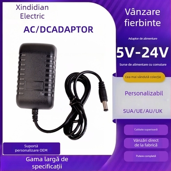 Adaptor de alimentare cu multiple ieșiri: 12V1A, 12V2A, 5V1A, 6V1A, 9V2A – pentru oglinzi cosmetice, bandă LED și motoare
