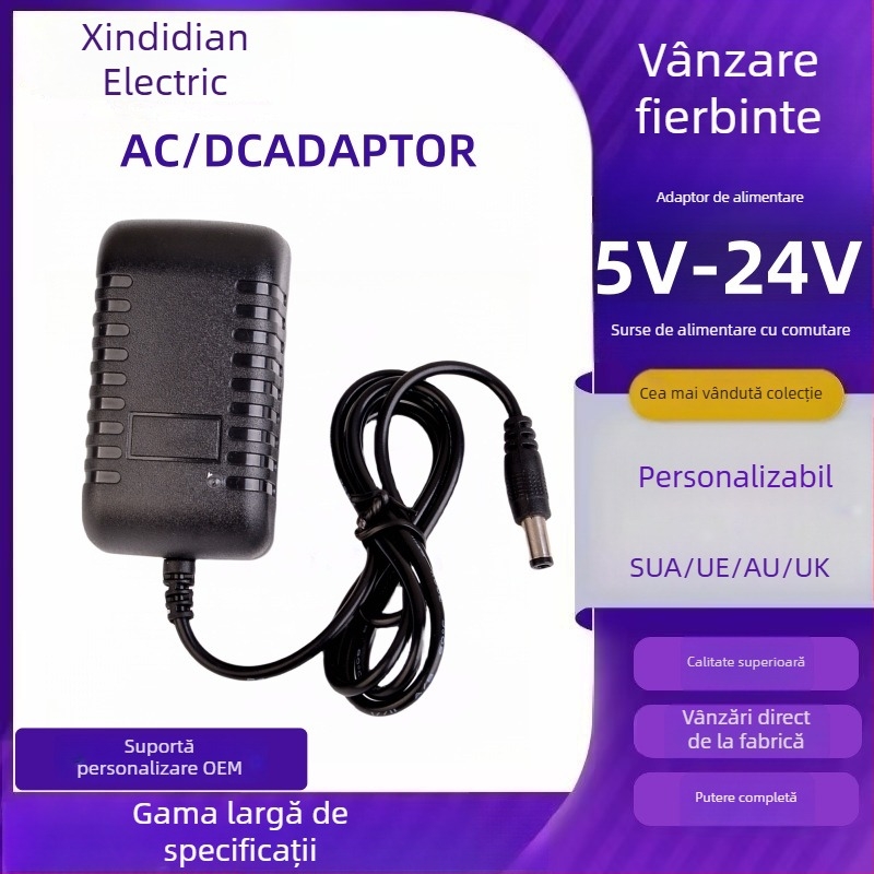 Adaptor de alimentare cu multiple ieșiri: 12V1A, 12V2A, 5V1A, 6V1A, 9V2A – pentru oglinzi cosmetice, bandă LED și motoare