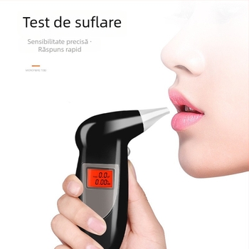 Etilotest pentru mașină, portabil și montat în autovehicul, afișaj digital de înaltă precizie, ABS plastic, setări personalizabile