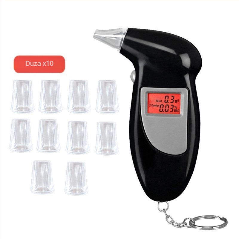 Etilotest pentru mașină, portabil și montat în autovehicul, afișaj digital de înaltă precizie, ABS plastic, setări personalizabile