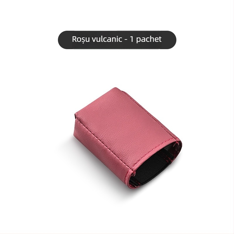 Capac protecție priză centură auto din piele Nappa, personalizare disponibilă, siglă imprimată