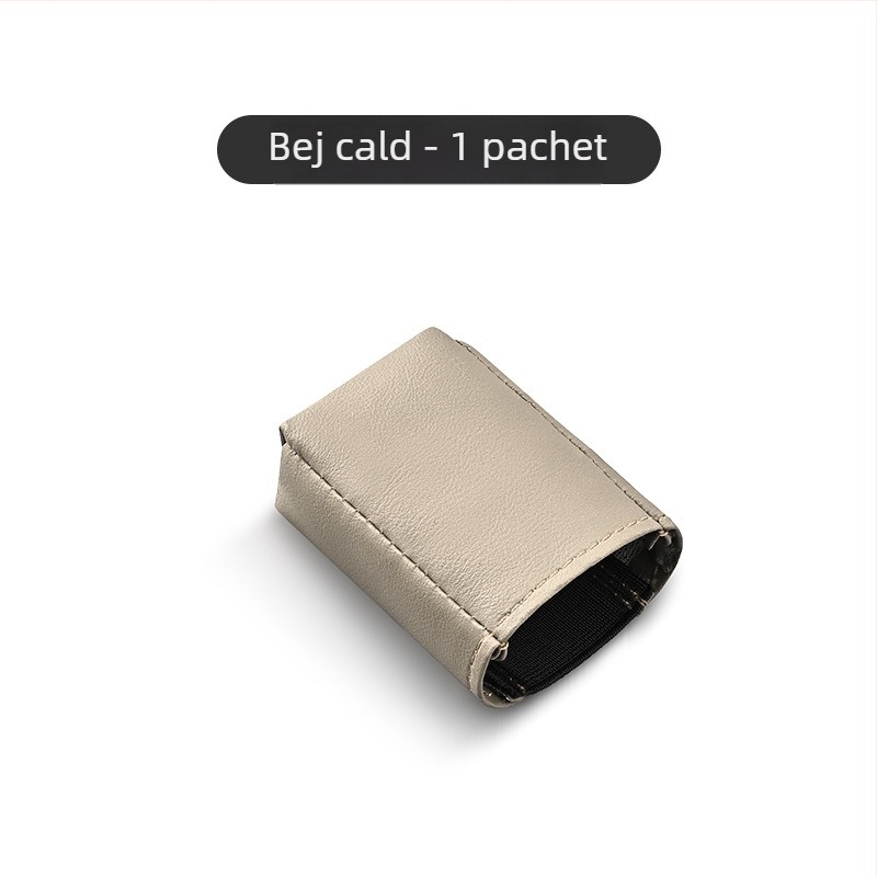 Capac protecție priză centură auto din piele Nappa, personalizare disponibilă, siglă imprimată