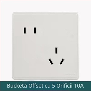 Seria X4 priză de perete cu întrerupător și USB, 5 porturi, 220V, 10A, placă de contact din bronz fosfor Tin, viață electrică 100.000 cicluri