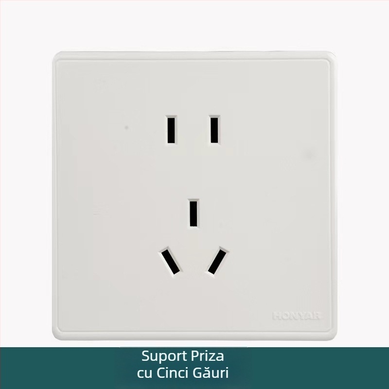 Seria X4 priză de perete cu întrerupător și USB, 5 porturi, 220V, 10A, placă de contact din bronz fosfor Tin, viață electrică 100.000 cicluri