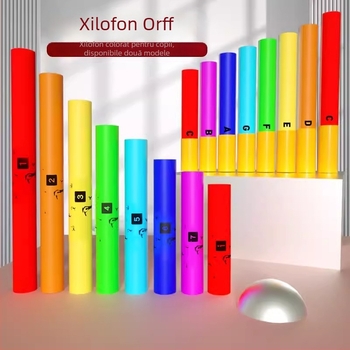 Tuburi muzicale Orff pentru copii, cu opt note, model 0001, 15 seturi în cutie