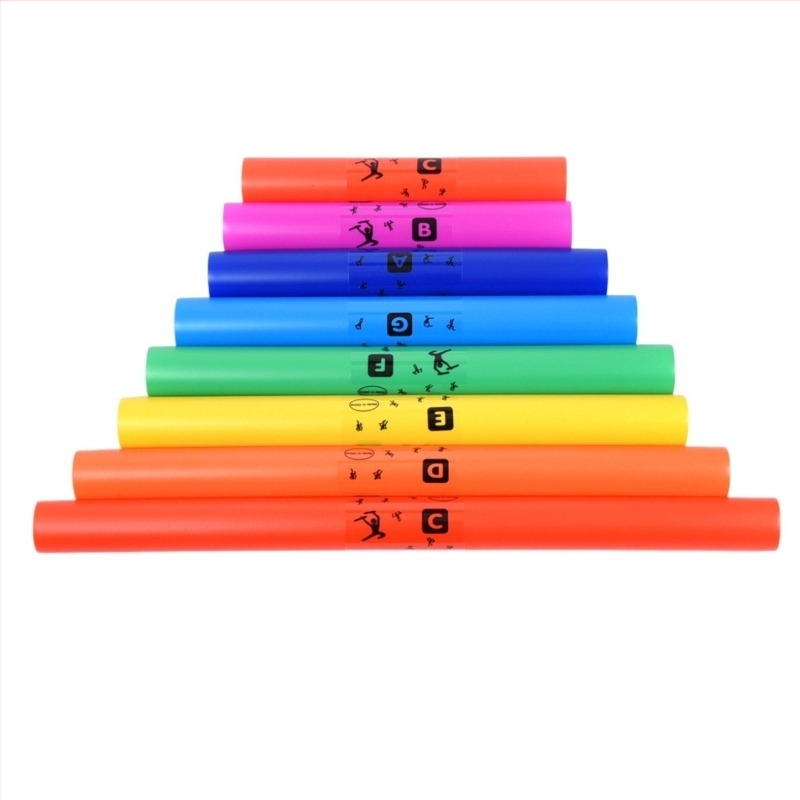 Tuburi muzicale Orff pentru copii, cu opt note, model 0001, 15 seturi în cutie