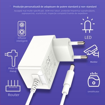 Adaptor de alimentare pentru cadru foto digital – ieșiri 12V 1.5A, 9V 2A, 5V 3A; intrare 100–240V; CE certificat; model XSD-1201500DEUD
