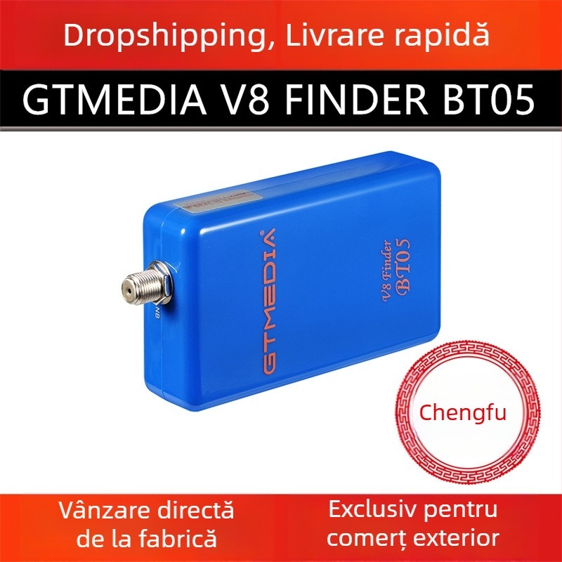 GTmedia V8 FINDER BT05 detector de stele Bluetooth cu baterie încorporată, compatibil cu Android și iOS — Model V8 FINDER BT05, interfață HDMI, Android OS, dual-core, 640x480, 512MB RAM