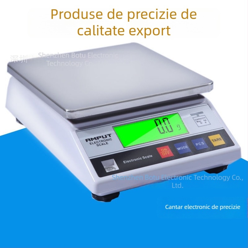 Cântar electronic de înaltă precizie pentru uz comercial, capacitate 3–10 kg, rezoluție 0,3 g, unități: g, kg, lb