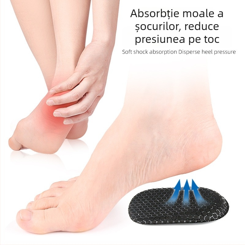 Inserție de toc cu fagure – autoadeziv, înălțire a tălpii, pentru pantofi sport, piele și casual, toate anotimpurile