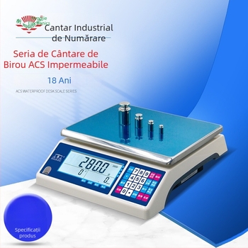 Cântar electronic de numărare, înaltă precizie, rezoluție 0,01 g, capacitate 3–30 kg, model ACS-3/7.5/15/30KG-SC01