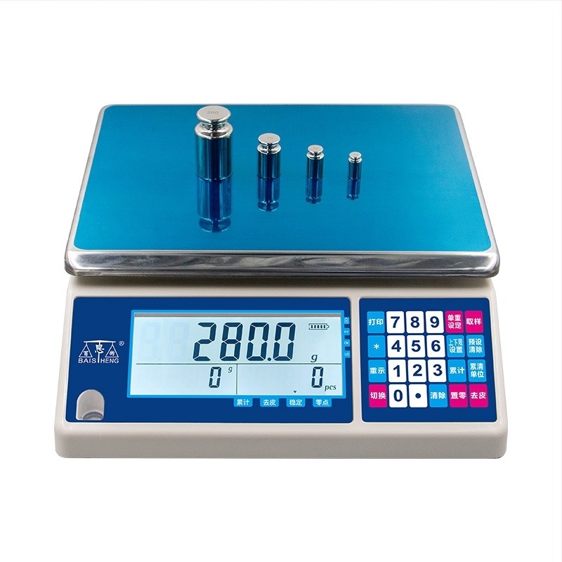 Cântar electronic de numărare, înaltă precizie, rezoluție 0,01 g, capacitate 3–30 kg, model ACS-3/7.5/15/30KG-SC01