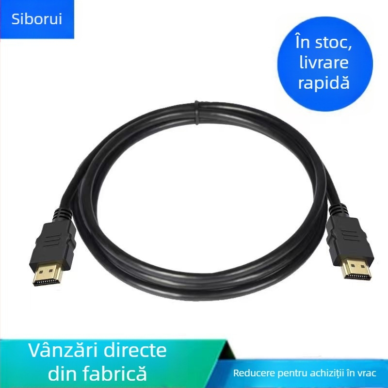 Cablu HDMI 1.4 de înaltă definiție pentru TV, set-top box, monitor sau proiector – contacte aurii, cupru fără oxigen, lungime 30 m