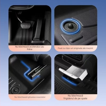 Covorașe pentru podea auto din TPE, pentru 5 locuri, model cu dungi, marcă Hesheng, personalizabile