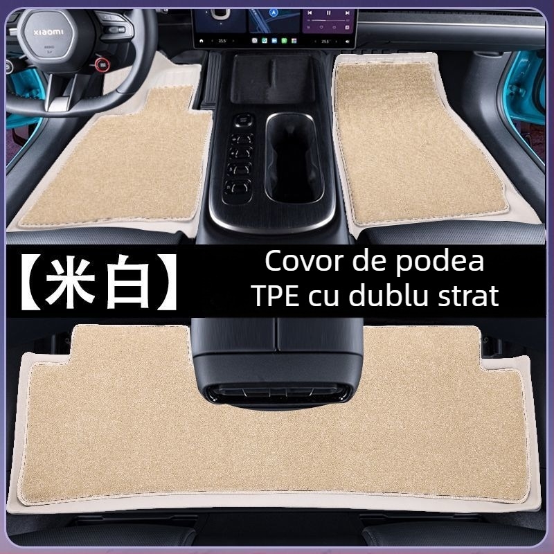 Covorașe pentru podea auto din TPE, pentru 5 locuri, model cu dungi, marcă Hesheng, personalizabile