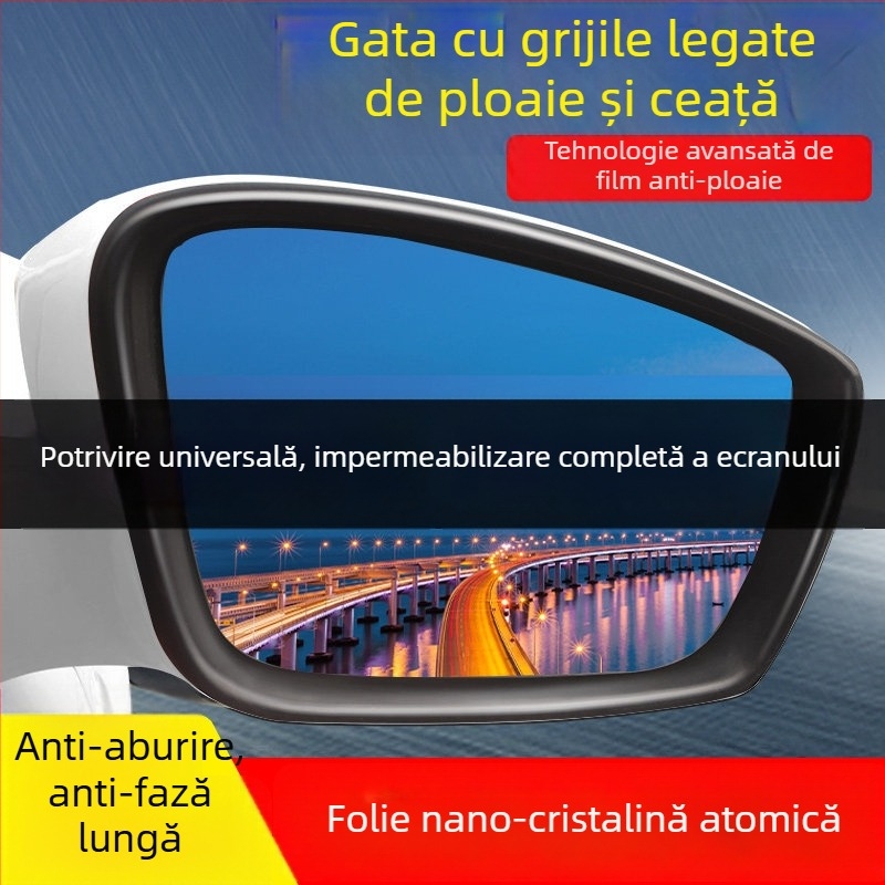 Film impermeabil pentru oglinda retrovizoare a mașinii