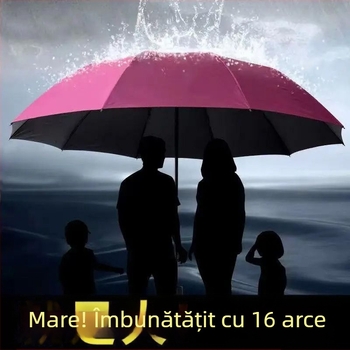 Umbrelă pliabilă rezistentă la vânt, cu 10 spițe (UPF50+, deschidere manuală)