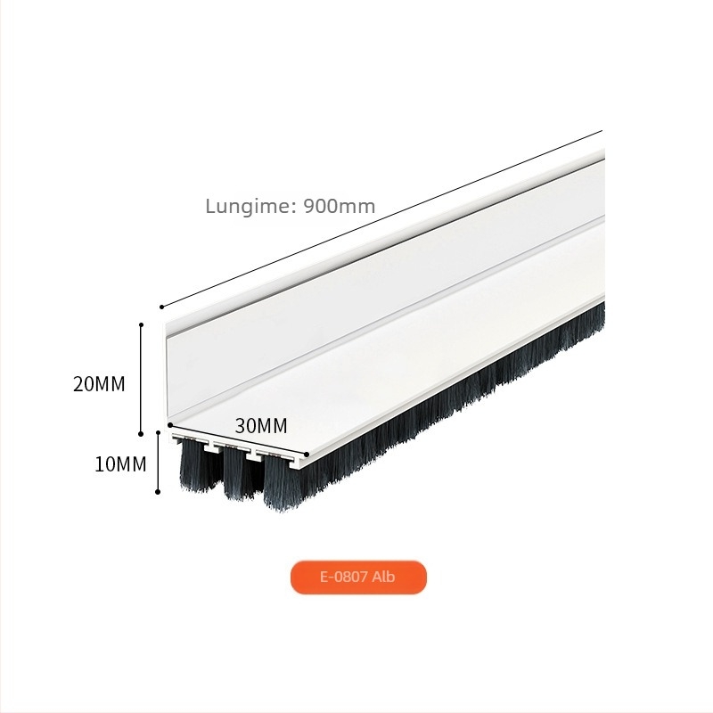 Bandă de etanșare pentru partea de jos a ușii, autoadezivă din silicon, anti-insecte și reducere a zgomotului, pentru uși interioare; model 6942368608075/6942368608082; brand ASZLSNA; rezistență la temperaturi înalte, uzură, îmbătrânire și coroziune.