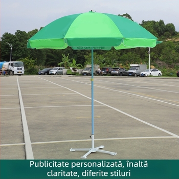 Umbrelă de publicitate cu 8 brațe din fier, pânză poliester 210T, deschidere manuală, imprimare logo disponibil