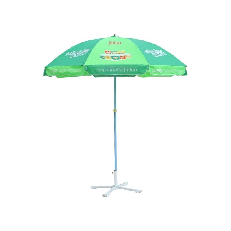 Umbrelă de publicitate cu 8 brațe din fier, pânză poliester 210T, deschidere manuală, imprimare logo disponibil