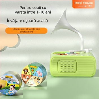 Mașină educativă pentru copii cu Bluetooth, carduri de învățare și povești, USB reîncărcabilă, memorie 4-6 GB, pentru copii 4-6 ani