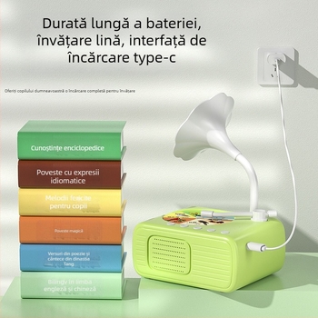 Mașină educativă pentru copii cu Bluetooth, carduri de învățare și povești, USB reîncărcabilă, memorie 4-6 GB, pentru copii 4-6 ani