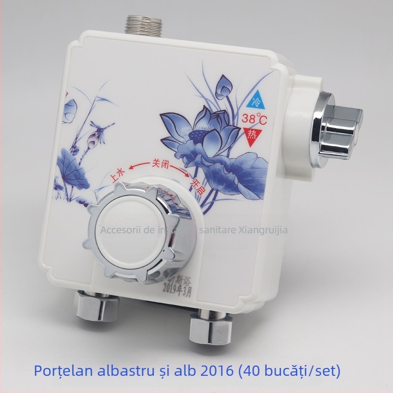 Valvă de amestec cu temperatură constantă pentru boiler solar/ electric – Model 2016; Presiune 0.1-8 MPa; Rece 0-35°C, Cald 45-95°C; Debit 2; Ø20 mm; Brand Xin Si Bath; Stil Modern Minimalist