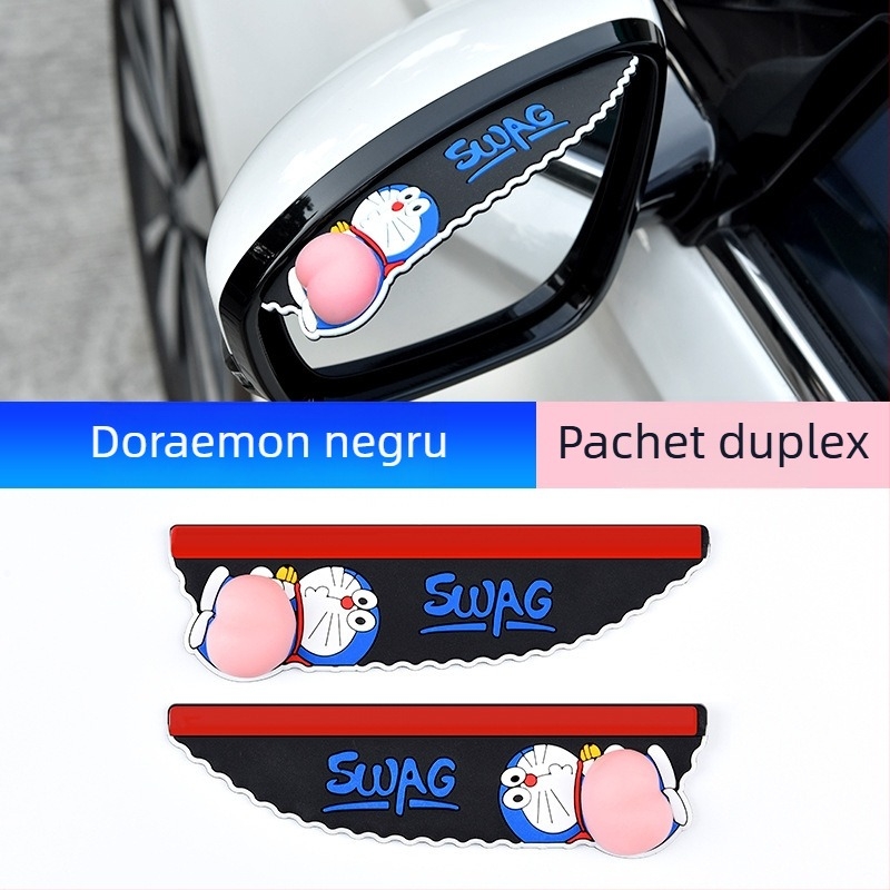 Protecție împotriva ploii pentru oglinda retrovizoare auto, PVC, model YM-022, autoadezivă, Meinan