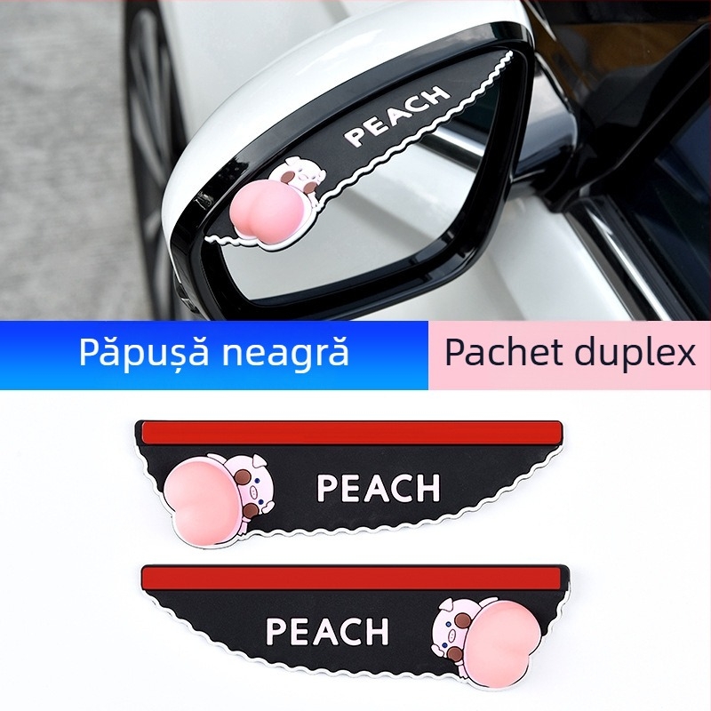 Protecție împotriva ploii pentru oglinda retrovizoare auto, PVC, model YM-022, autoadezivă, Meinan