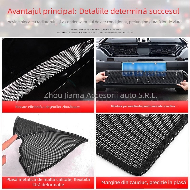 Plasă de radiator frontal pentru Civic a 11-a generație – protecție anti-insecte, Diamond Silk; deschidere 0,2 mm; diametru fir 0,2 mm; durată de viață 20; marcă Yuhu