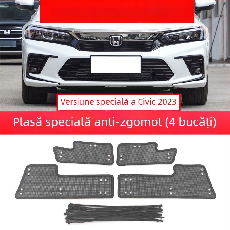Plasă de radiator frontal pentru Civic a 11-a generație – protecție anti-insecte, Diamond Silk; deschidere 0,2 mm; diametru fir 0,2 mm; durată de viață 20; marcă Yuhu