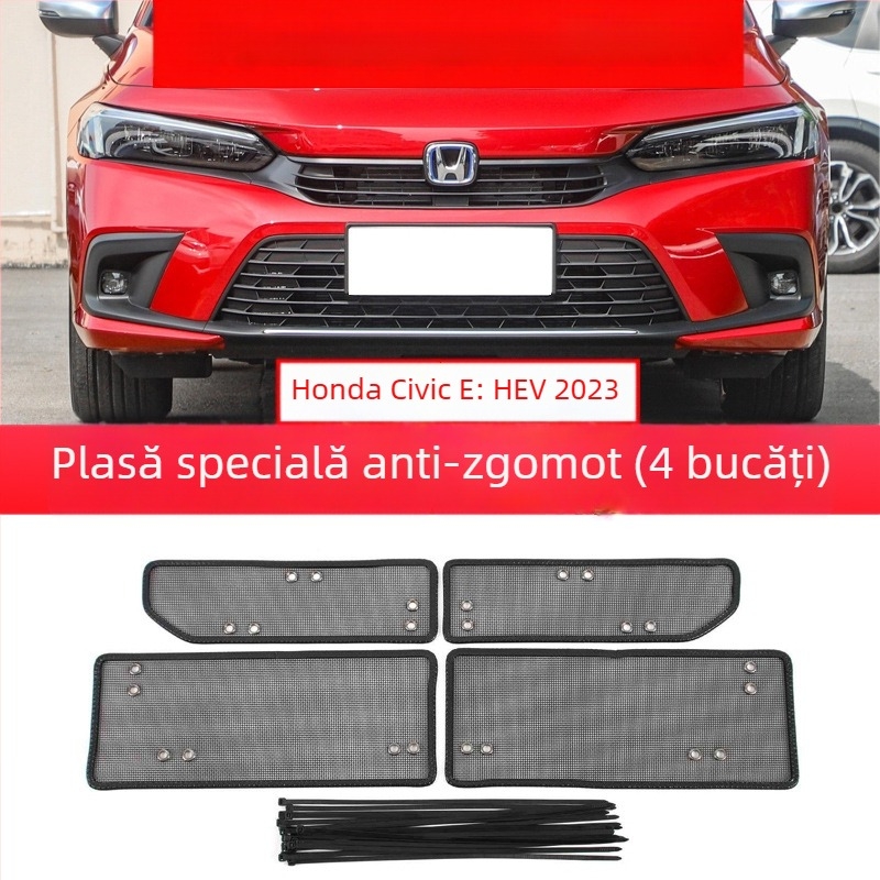 Plasă de radiator frontal pentru Civic a 11-a generație – protecție anti-insecte, Diamond Silk; deschidere 0,2 mm; diametru fir 0,2 mm; durată de viață 20; marcă Yuhu