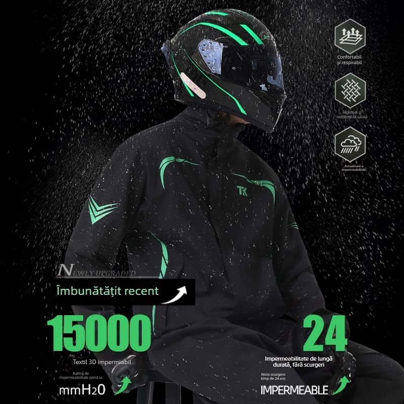 Pelerină de ploaie pentru motocicletă, pentru adulți, design împărțit, personalizabil, impermeabil