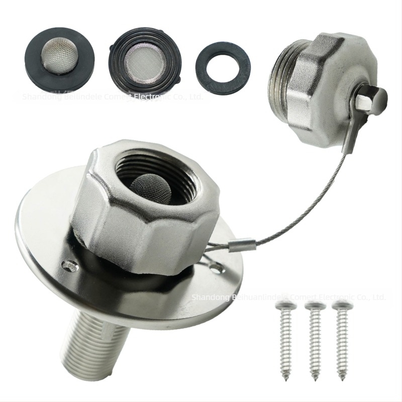 Intrare de apă pentru RV cu supapă de control – din metal, din oțel inoxidabil, pentru rezervorul de apă al rulotei